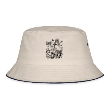 Mama Geist - Bucket Hat - Natur/Navy - Vorne