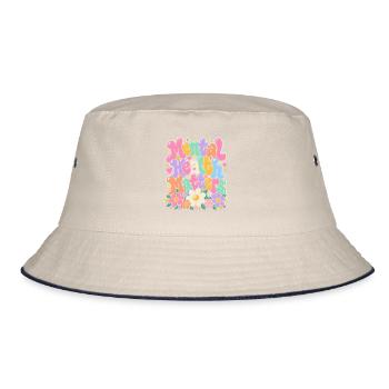 Mentale Gesundheit Blütenzauber - Bucket Hat - Natur/Navy - Vorne