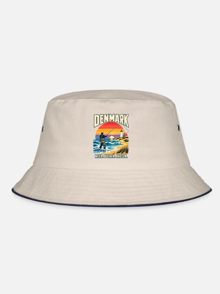 Dänemark Küstenangler Sonnenuntergang - Bucket Hat - Natur/Navy