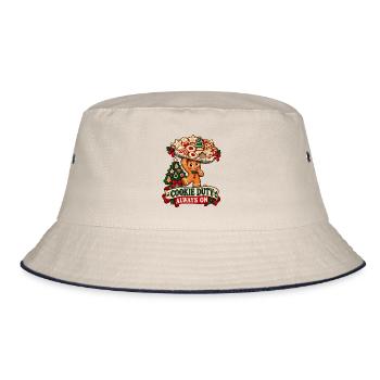 Cookie Duty – Lustiges Weihnachts T-Shirt - Bucket Hat - Natur/Navy - Vorne
