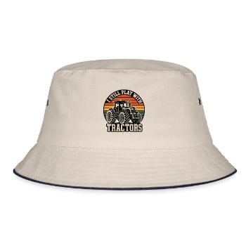 I Still Play With Tractors - Bucket Hat - Natur/Navy - Vorne