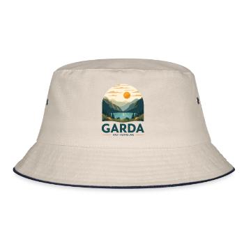 Garda Italy Alpine Lake - Bucket Hat - Natur/Navy - Vorne