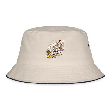 Lehrer Ruhestand Abschiedsgeschenk Danke - Bucket Hat - Natur/Navy - Vorne