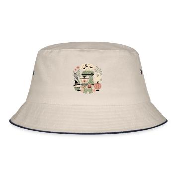 Halloween Backen - Bucket Hat - Natur/Navy - Vorne