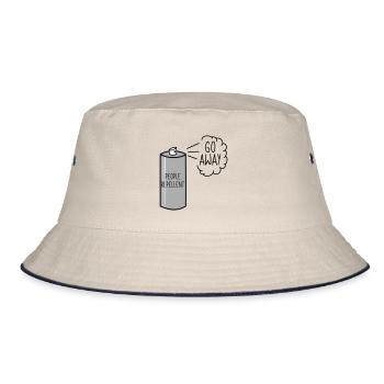 People Repellent Go Away Spray - Bucket Hat - ecru/navy - Front