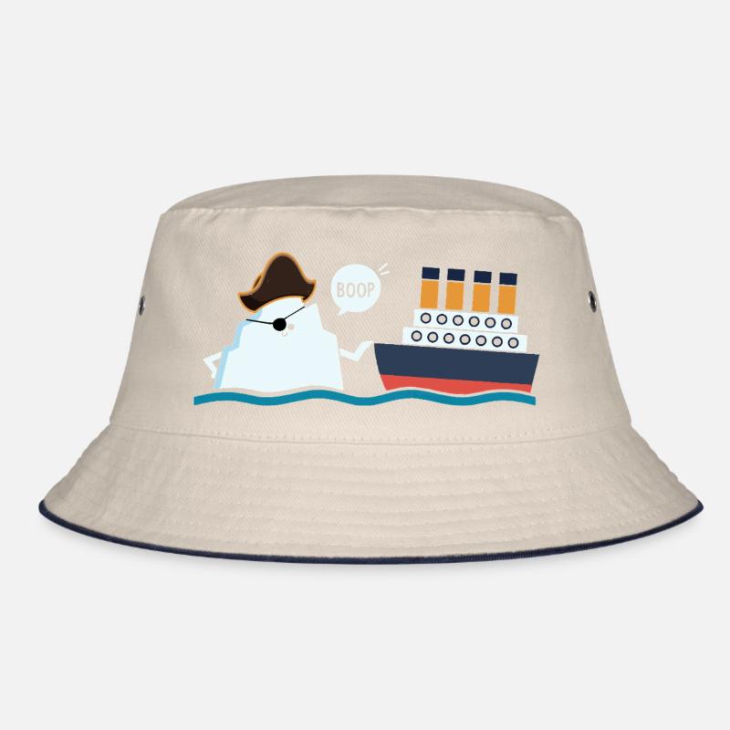 Titanic Funny Titanic Ic-eberg Pirate Boop Parodie Bucket Hat