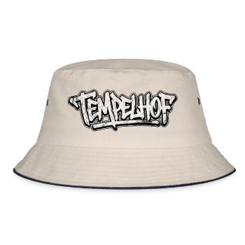 Tempelhof Berlin Graffiti Oldschool Hip Hop - Bucket Hat - ecru/navy - Front