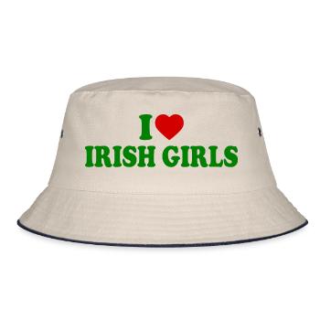 I love irish girls - Bob - blanc cassé/bleu marine - Devant