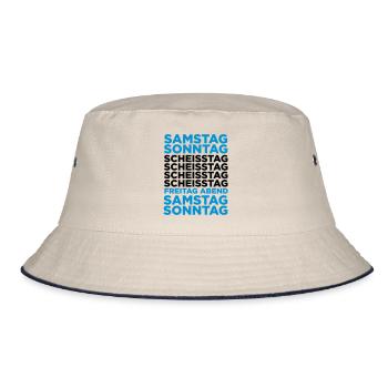 Die Scheißtage in einer Woche! - Bucket Hat - Natur/Navy - Vorne