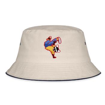 racoon hip hop - Bucket Hat - Natur/Navy - Vorne