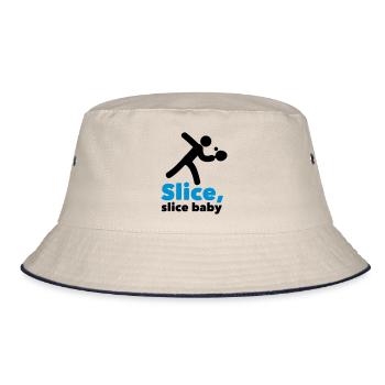 table tennis: slice, slice baby - Bucket Hat - Natur/Navy - Vorne
