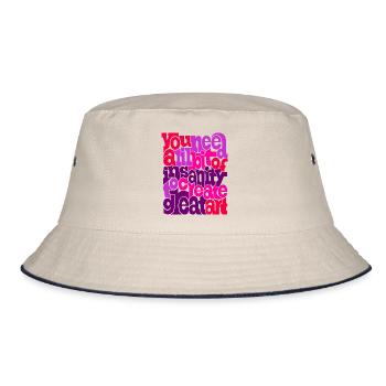 Insanity - Bucket Hat - ecru/navy - Front