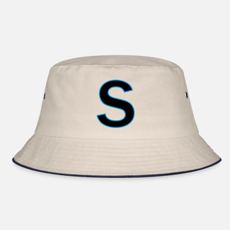 Buchstaben s Vektor - Bucket Hat - Natur/Navy