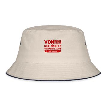 eine Stimmung wie ein Teenager - Bucket Hat - Natur/Navy - Vorne