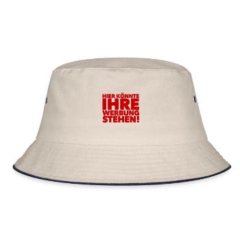 hier könnte ihre Werbung stehen - Bucket Hat - Natur/Navy - Vorne