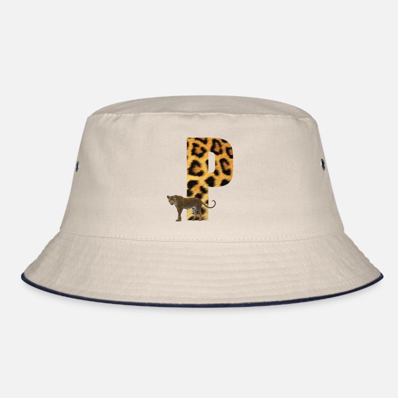 leopard p - Bucket Hat - Natur/Navy