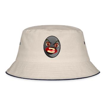 SCHWARZE OLIVEN - Bucket Hat - Natur/Navy - Vorne