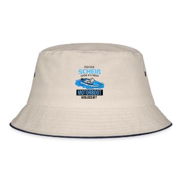 J’ai quitté mon bateau à moteur pour cette merde - Bob - blanc cassé/bleu marine - Devant