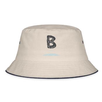 Pipe B - Bucket Hat - ecru/navy - Front