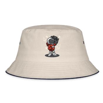 KÜHLER RAUM - Bucket Hat - Natur/Navy - Vorne