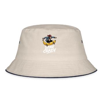 Skateboard Singe Fou - Bob - blanc cassé/bleu marine - Devant