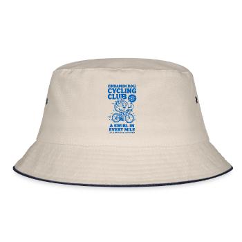 Vintage Cinnamon Roll Cycling Club - Bucket Hat - Natur/Navy - Vorne