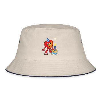 Mucki Sweat Heart-Day - Bucket Hat - Natur/Navy - Vorne