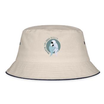 Papageien tanzen Forro: in deinen Armen fliegen - Bucket Hat - Natur/Navy - Vorne