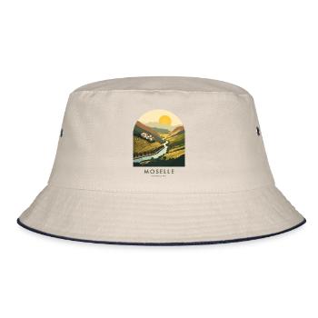 Moselle Germany Wine Country - Bucket Hat - Natur/Navy - Vorne