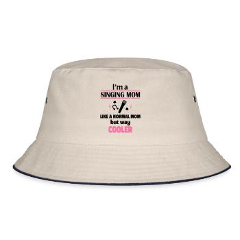 Cool singing mom for moms - Bucket Hat - ecru/navy - Front