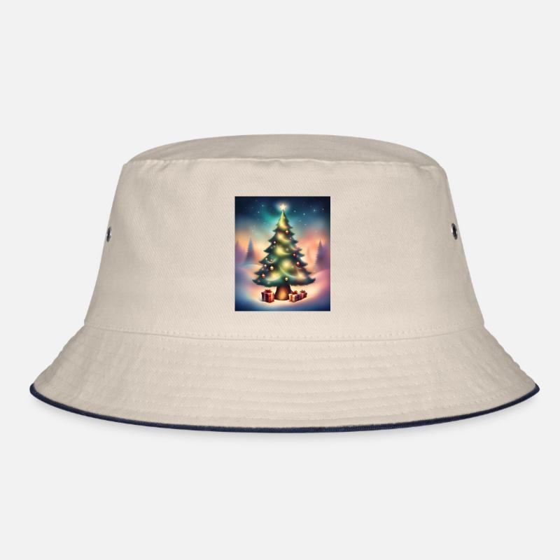 Christmas tree outside Bucket Hat