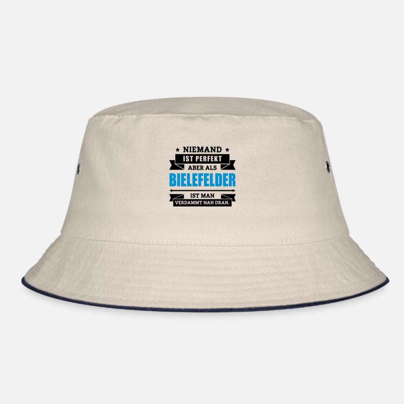 Funshirt Bielefelder - Bucket Hat - Natur/Navy