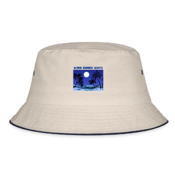 Warm summer nights - Bucket Hat - ecru/navy - Front