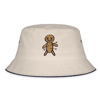 Voodoo Puppe Halloween - Bucket Hat - Natur/Navy - Vorne
