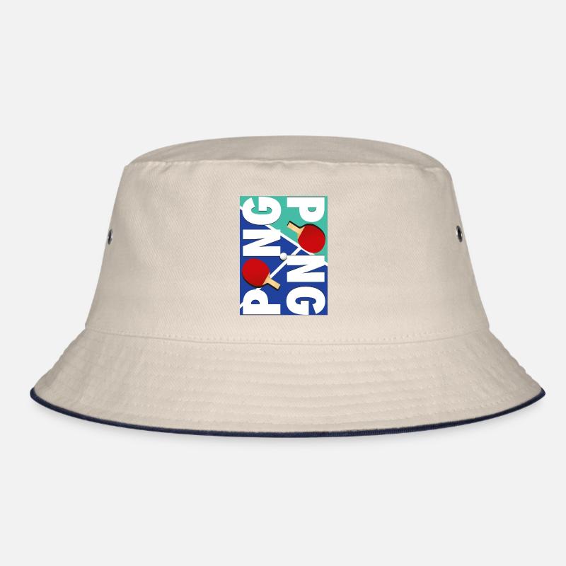 Ping Pong sports racket design Bucket Hat