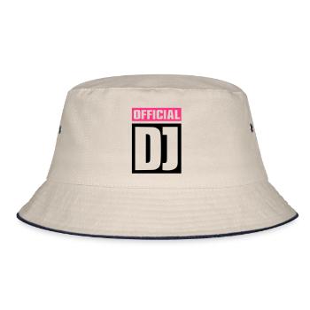 Official DJ - Bucket Hat - ecru/navy - Front