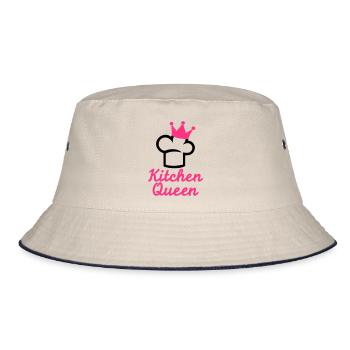 Kitchen Queen - Bucket Hat - ecru/navy - Front
