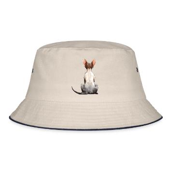 Cornish Rex - Bucket Hat - Natur/Navy - Vorne