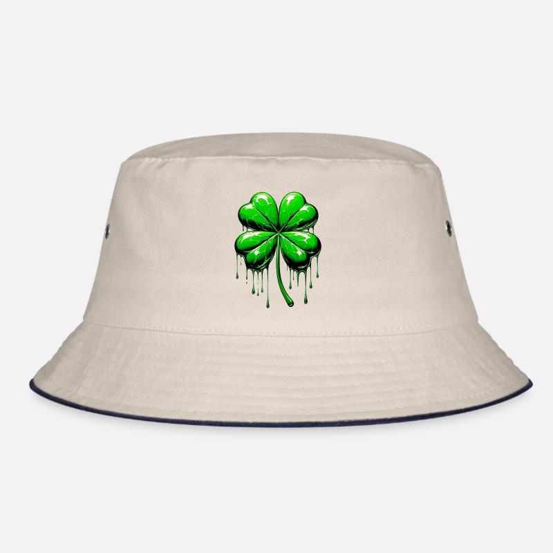 Vierblättriges Kleeblatt - Bucket Hat - Natur/Navy