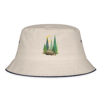 Igel - Bucket Hat - Natur/Navy - Vorne