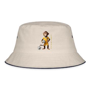 Cool monkey - Bucket Hat - Natur/Navy - Vorne