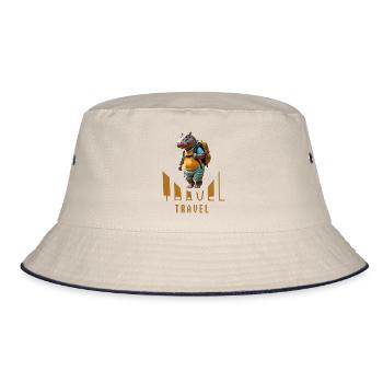 hippo - Bucket Hat - Natur/Navy - Vorne