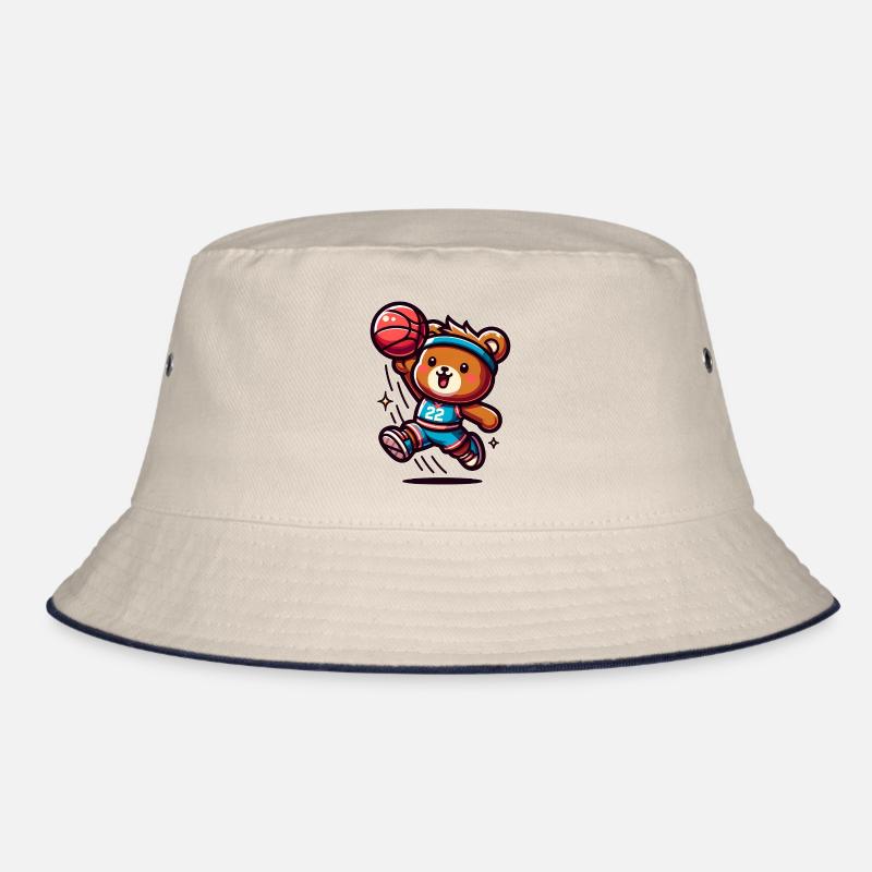 Basketball-Bär Bucket Hat