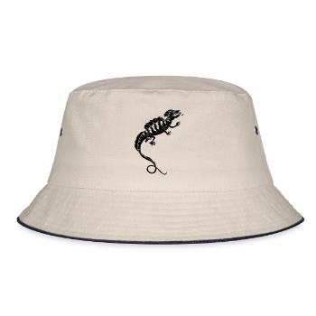 Echse - Bucket Hat - Natur/Navy - Vorne