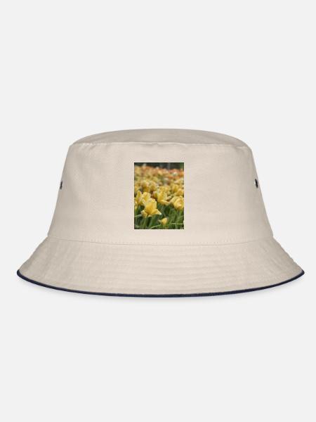 Tulpenmeer gelb - Bucket Hat - Natur/Navy - Vorne