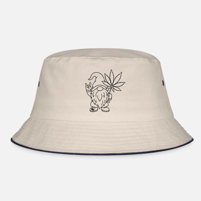 Süßer Hanf Gnom/Zwerg mit Cannabisblatt Bucket Hat