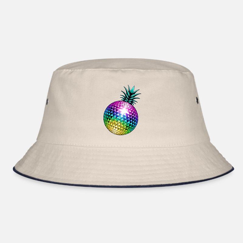 Ananas Disco - Bucket Hat - Natur/Navy