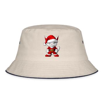 Chat de Noël - Bob - blanc cassé/bleu marine - Devant