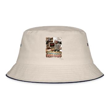 Heuschrecke JOGUE Programmierer IT Code Pop Art - Bucket Hat - Natur/Navy - Vorne
