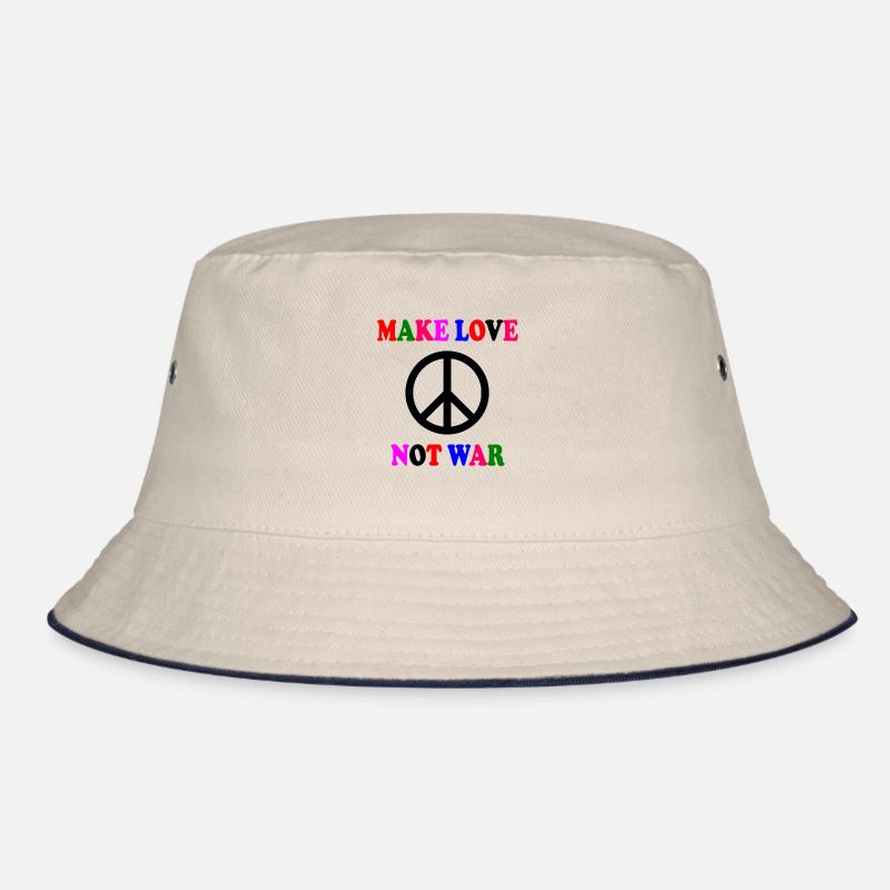 Make love not war - Bob - blanc cassé/bleu marine